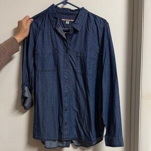 Tommy Hilfiger Blue Button-Up Blouse